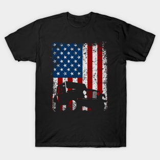 American Flag Jeep Off Road T-Shirt